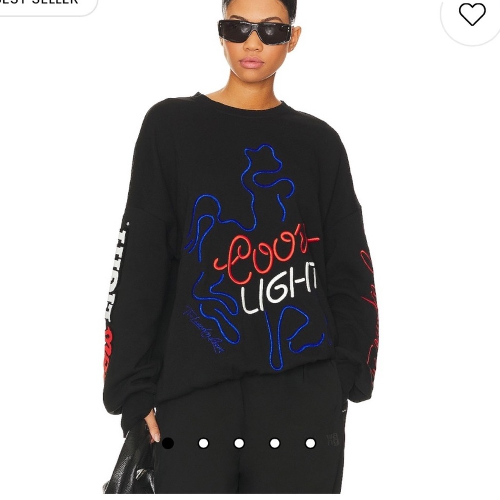 The Laundry Room coors light neon rodeo jumper in black size L